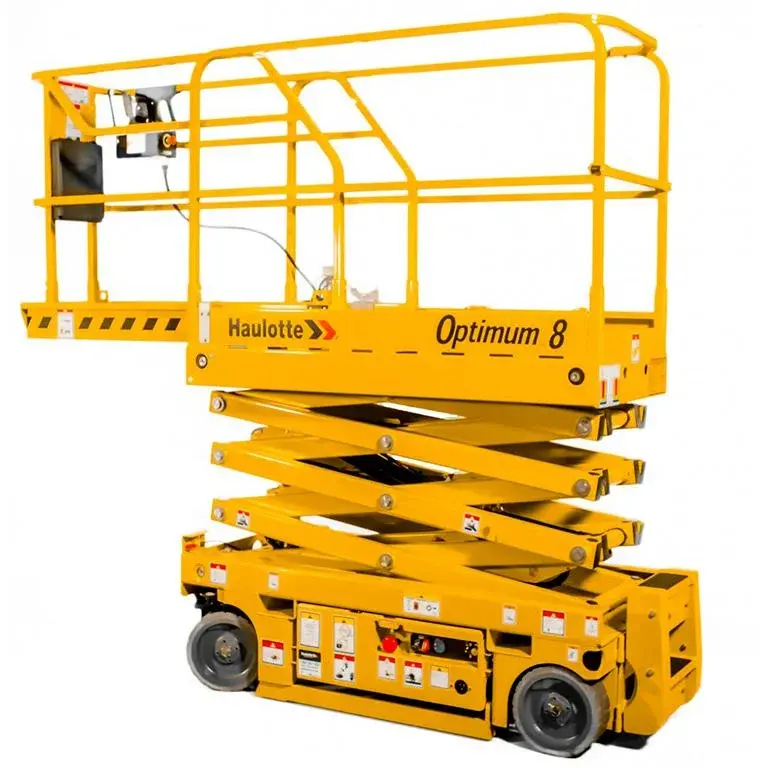 Arriendo de Alzahombre Tijera 8 mts Haulotte modelo Optimum 8 en SK Rental con cobertura nacional.
